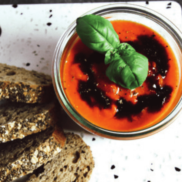 UNI-EXTRA: Gegrillte Tomaten- Paprika- suppe